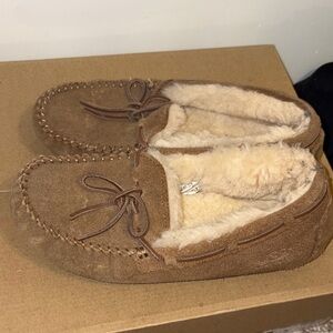 UGG Cozy Brown Suede Moccasin Slippers